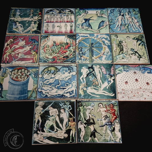 Medieval Demons FULL SET - 14x Ceramic Tile Decor