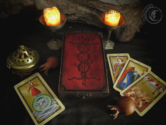 Tarot jewelry box - Rerum Sapientia Custos -