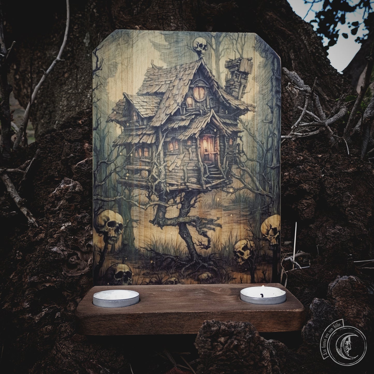 Ritual Altar Candle holder - Baba Yaga's Hut -