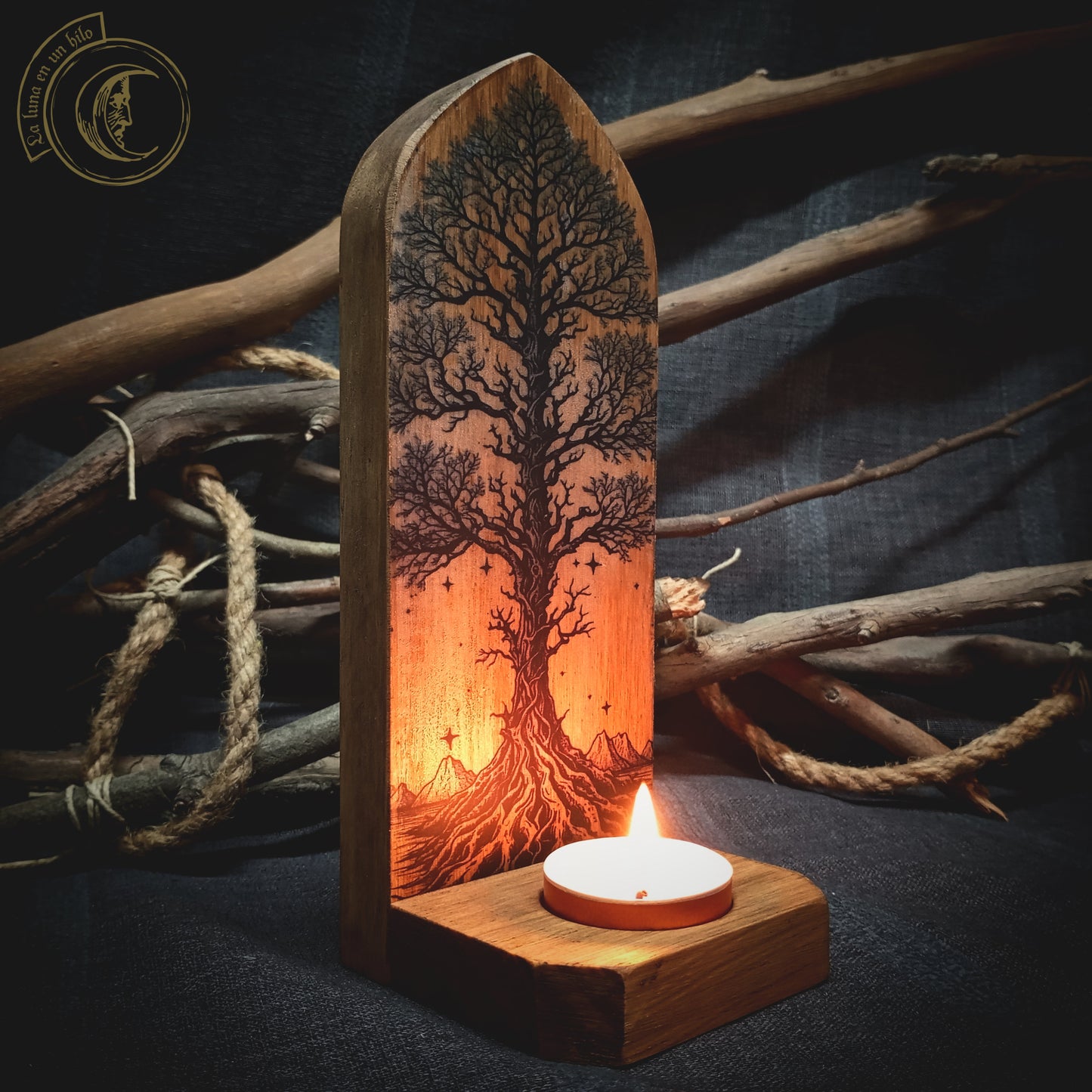Yggdrasil, Tree of life - Wall Candle Holder -