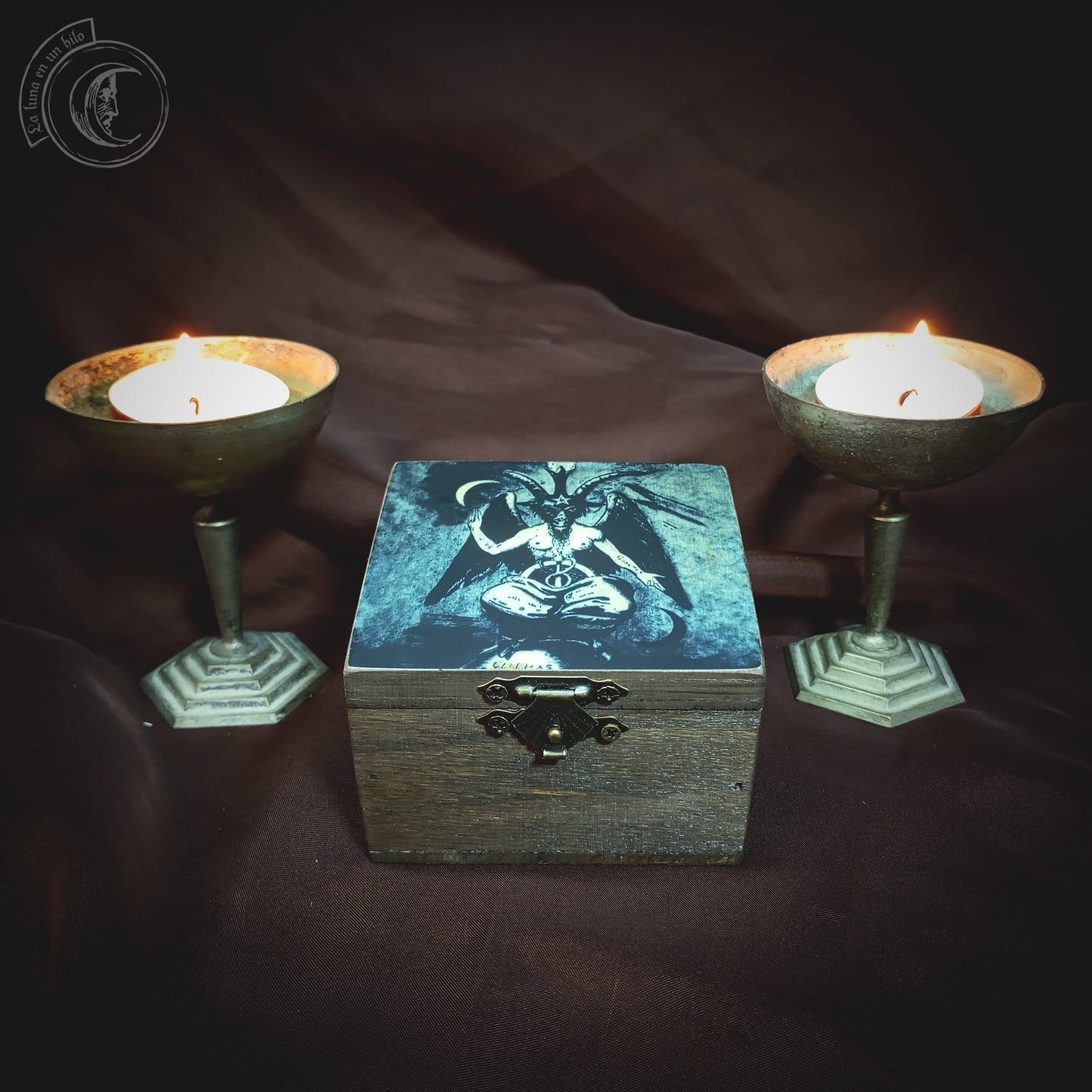 Small Wooden Box - Baphomet -