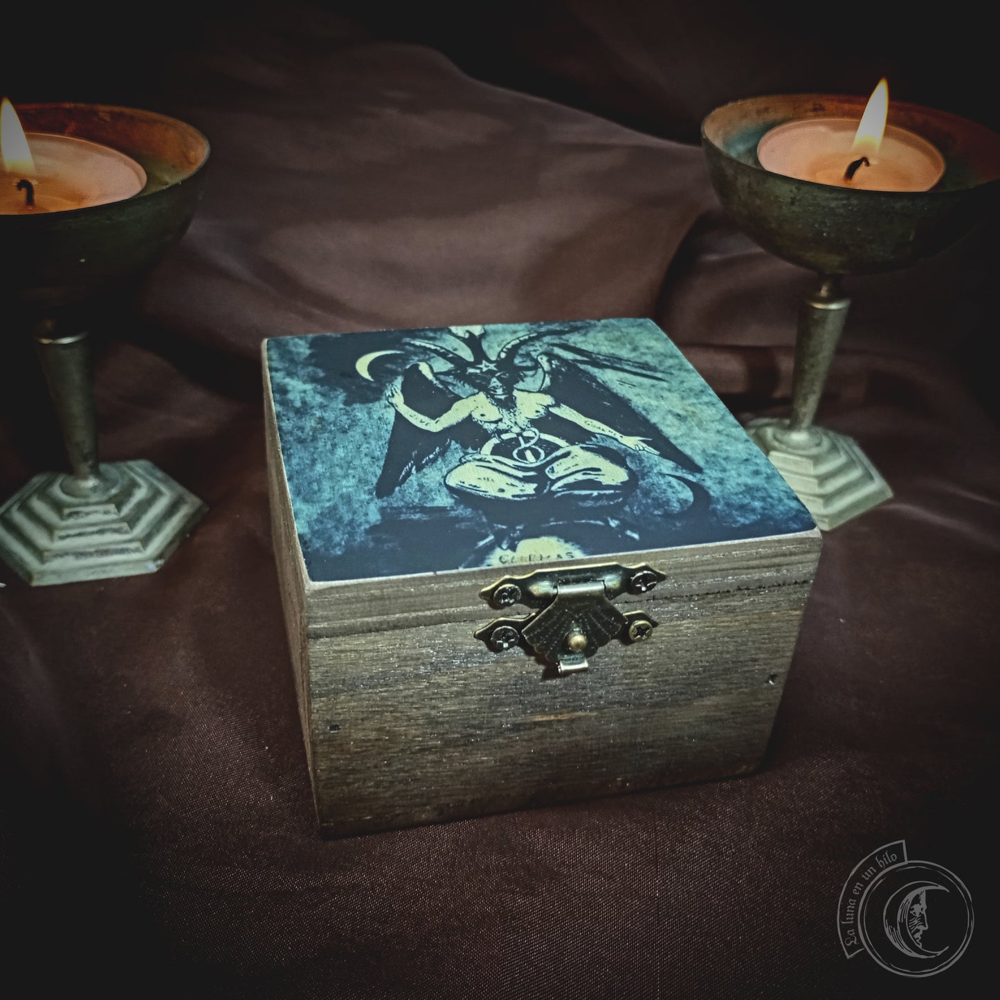 Small Wooden Box - Baphomet -