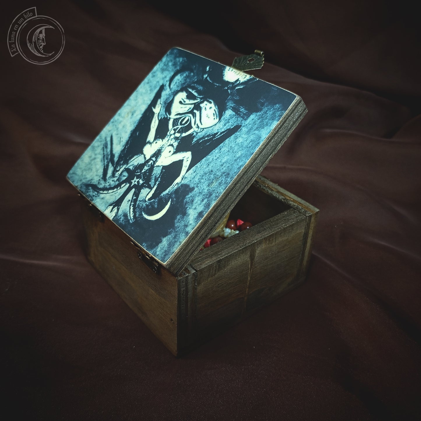 Small Wooden Box - Baphomet -