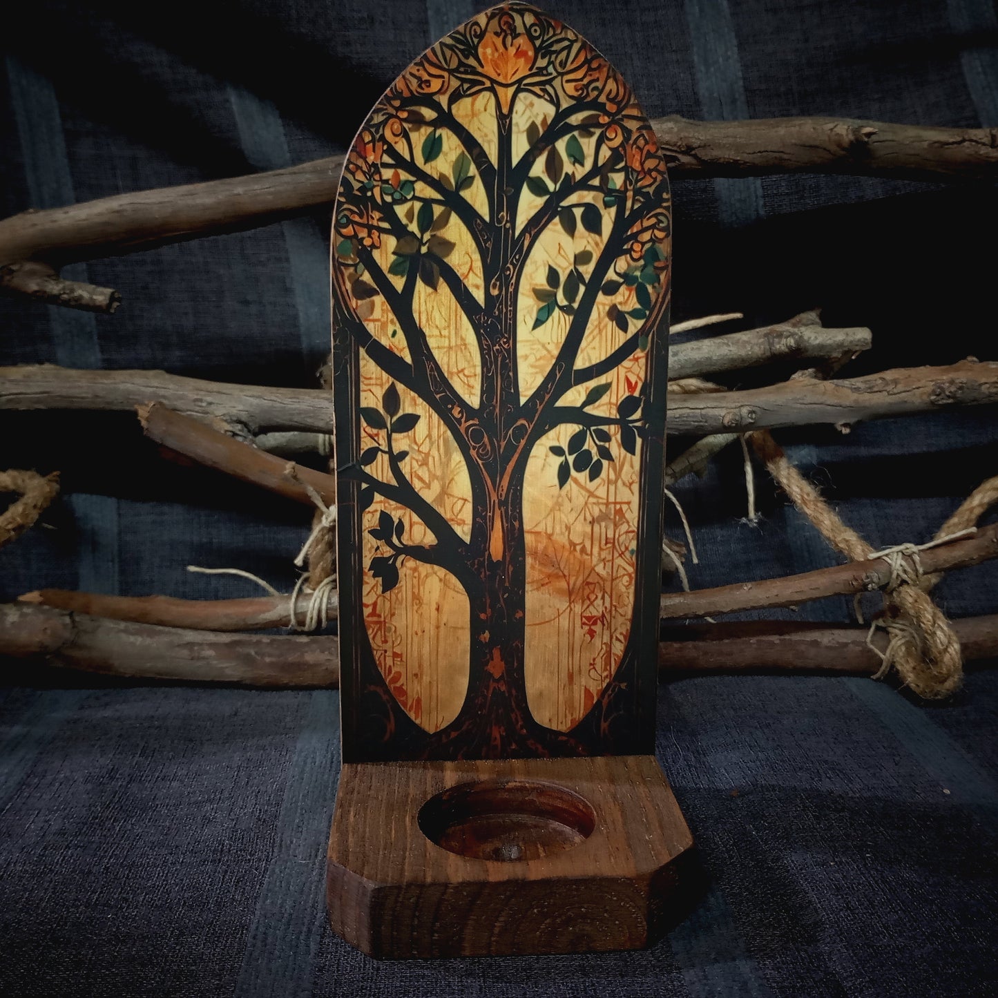 Tree of Life II - Wall Candle Holder -