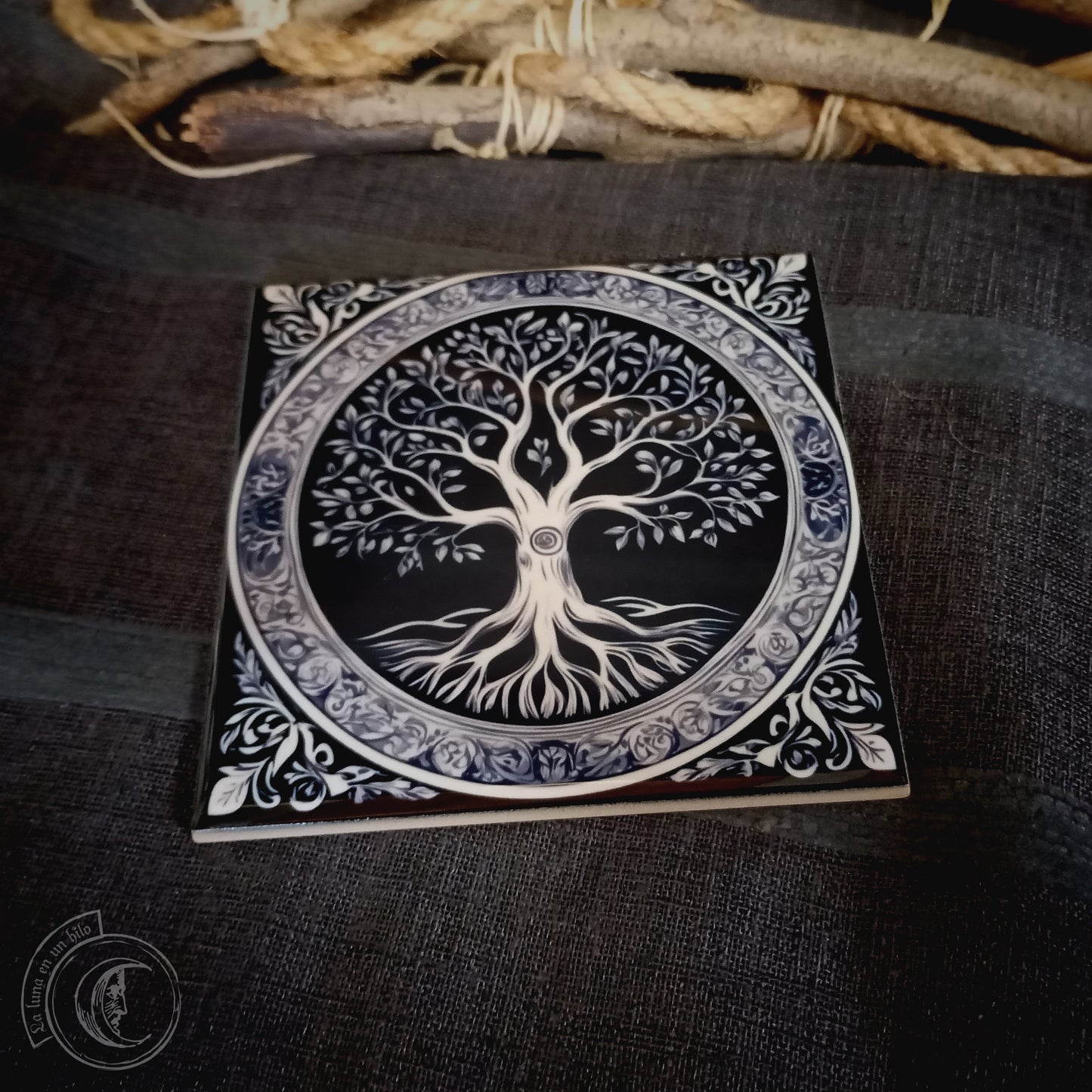 Árbol de la Vida III - Azulejo cerámico decorativo