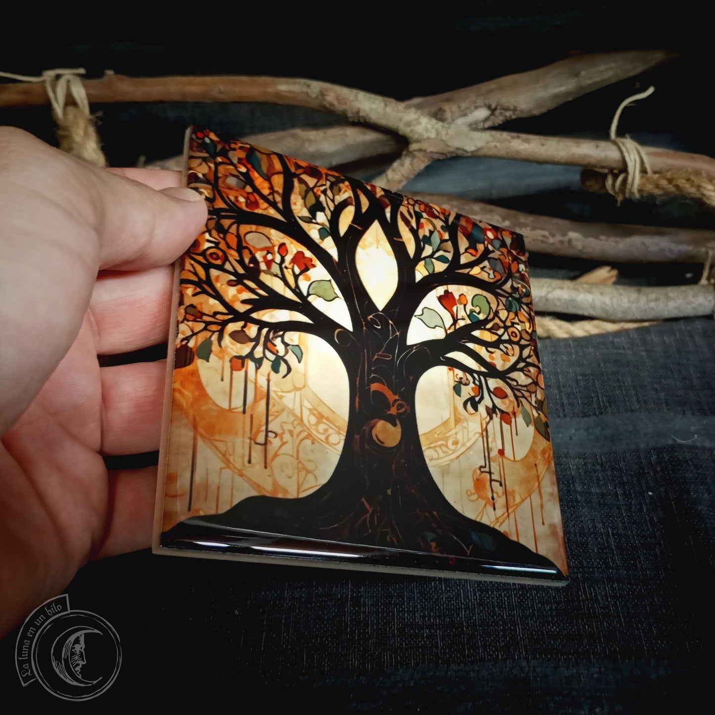 Arbre de vie IV - Décor en carreaux de céramique -
