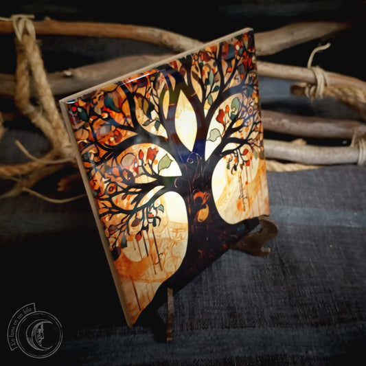 Tree of Life IV - Ceramic Tile Decor -