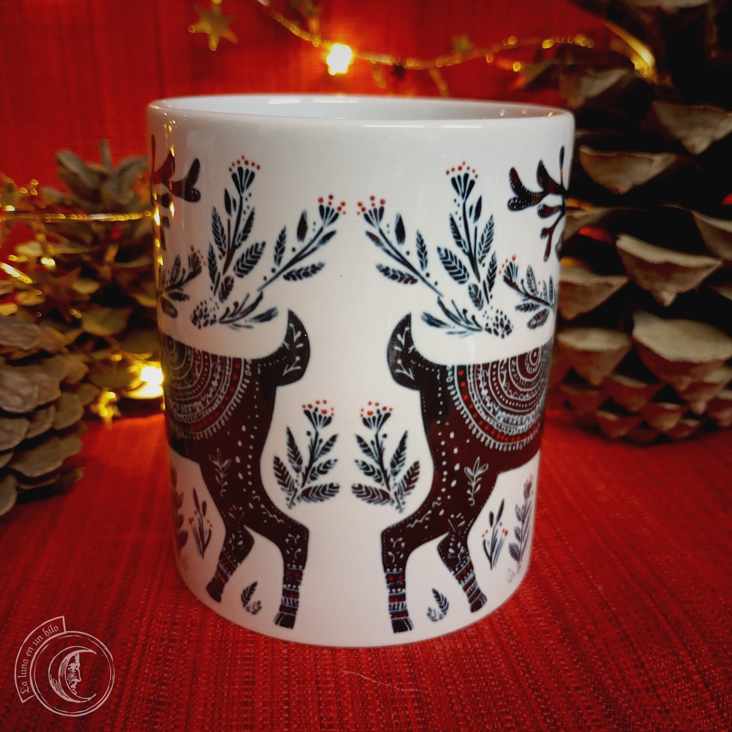 Ceramic mug 11 oz - Christmas Yule Deer -