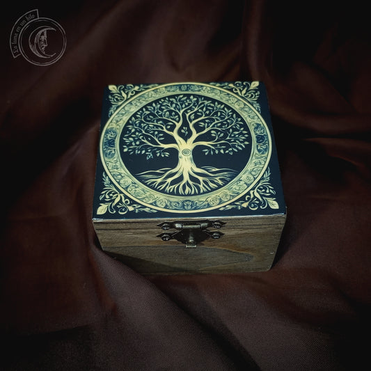 Small Wooden Box - Wisdom Tree -