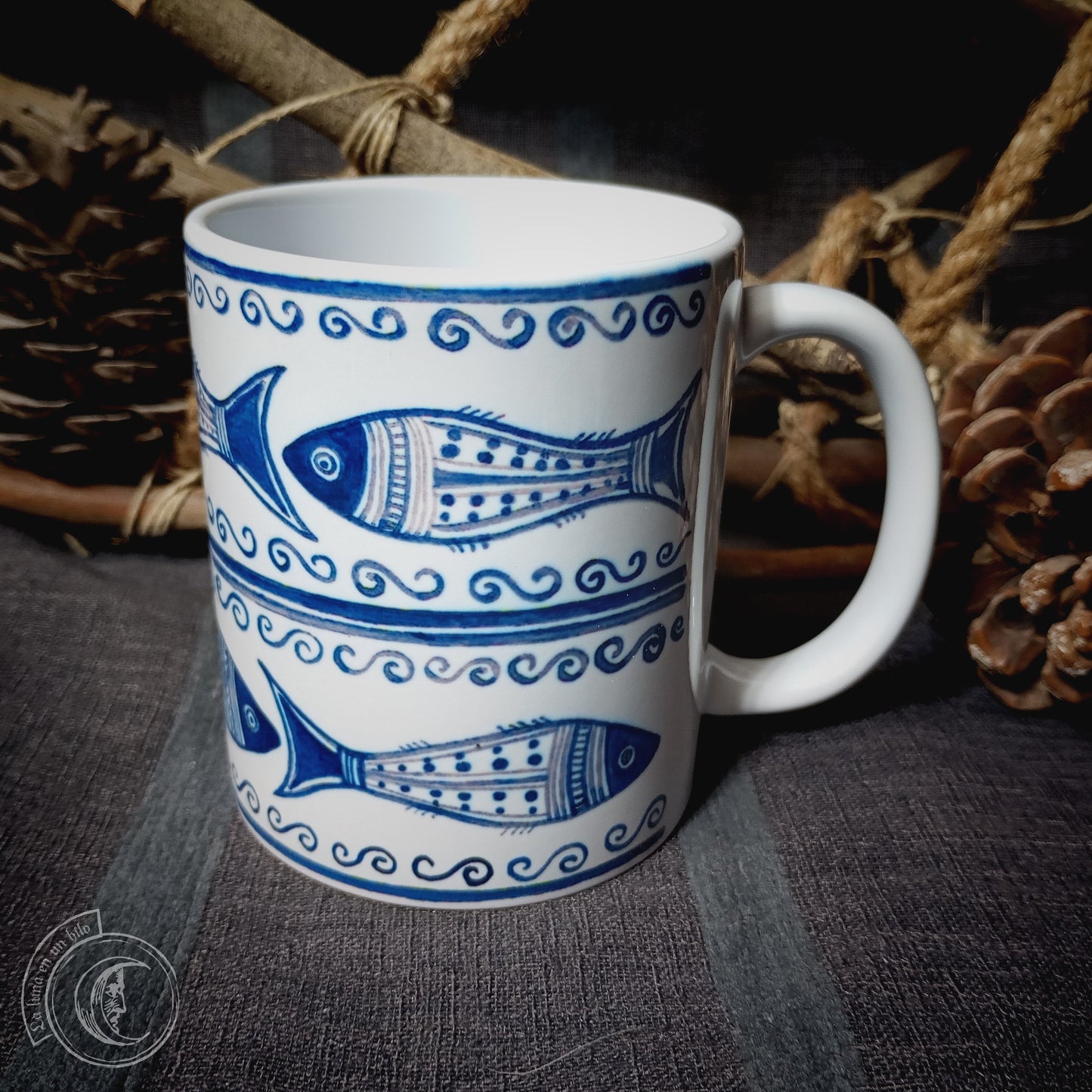 Ceramic mug 11 oz - Celtiberian Fish -