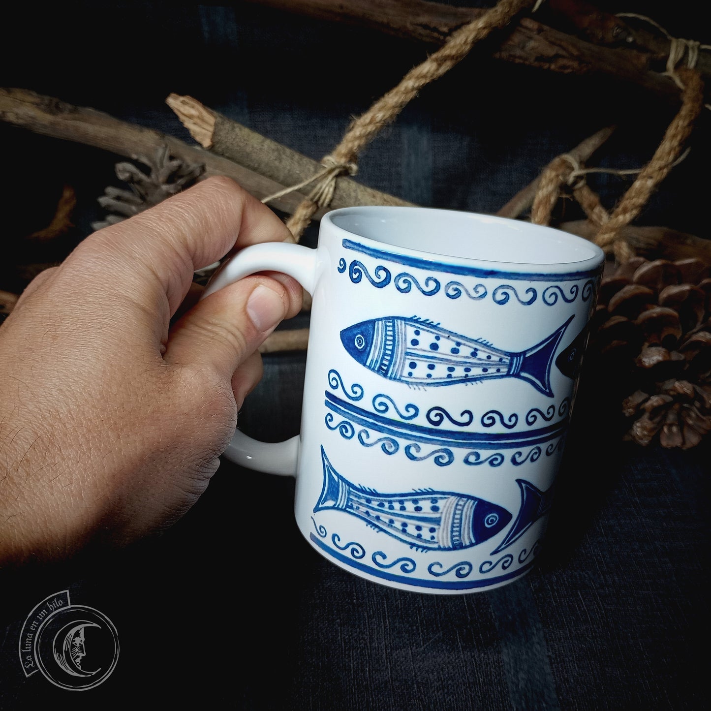 Ceramic mug 11 oz - Celtiberian Fish -