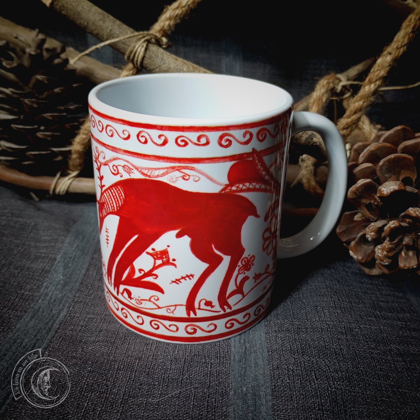 Ceramic mug 11 oz - Celtiberian Deer -