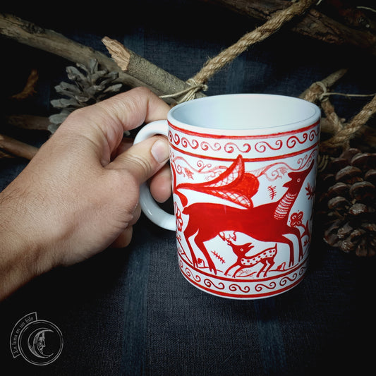 Ceramic mug 11 oz - Celtiberian Deer -
