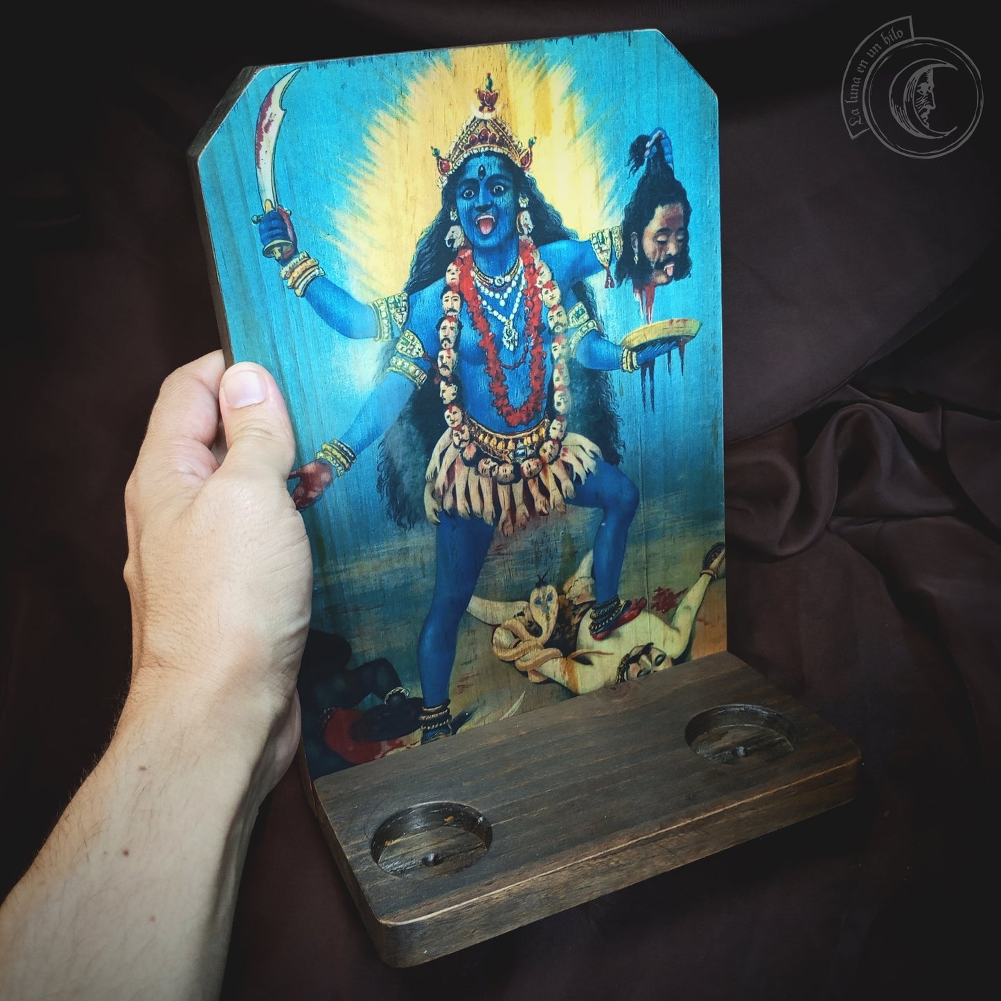 Ritual Altar Candle holder - Maha Kali -