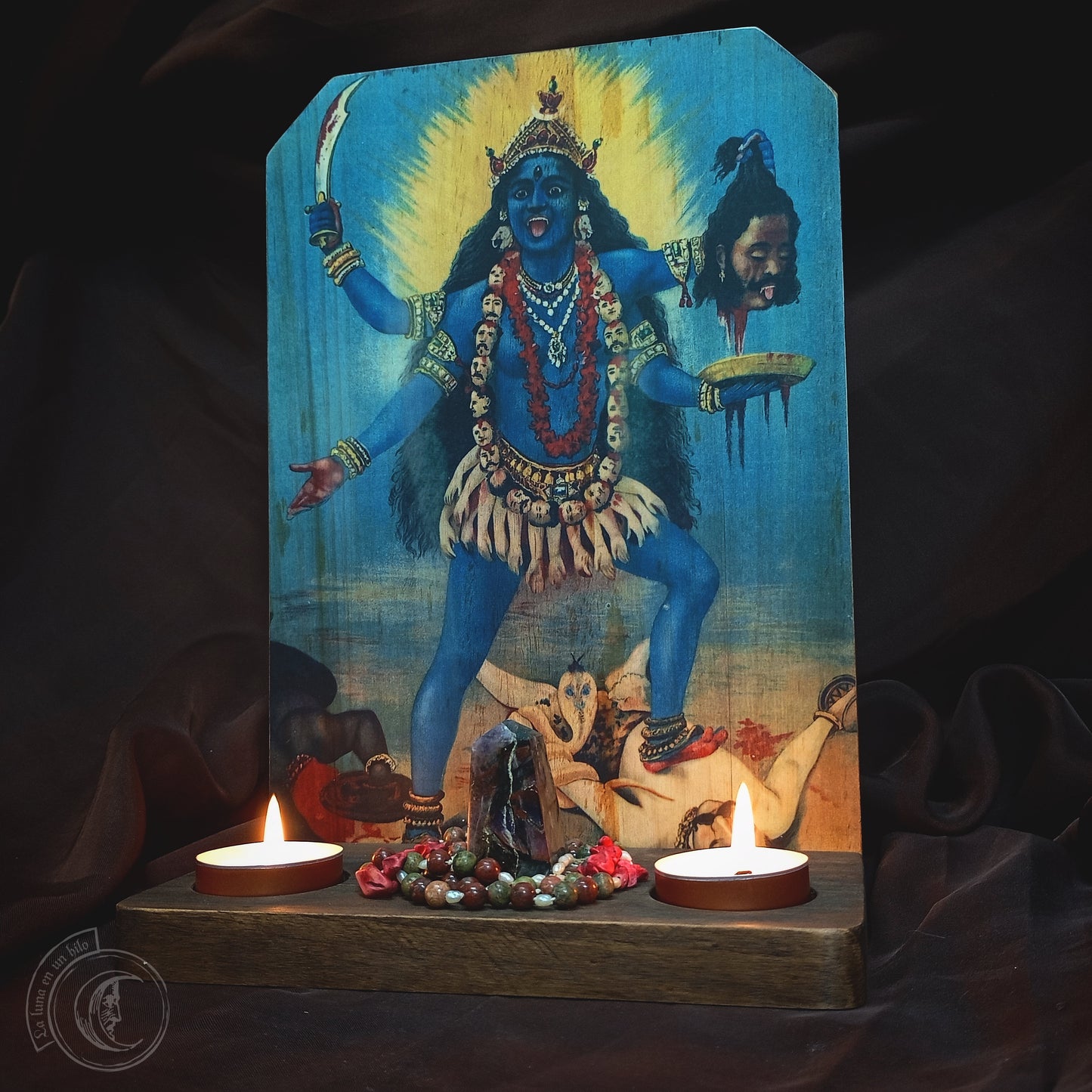 Ritual Altar Candle holder - Maha Kali -