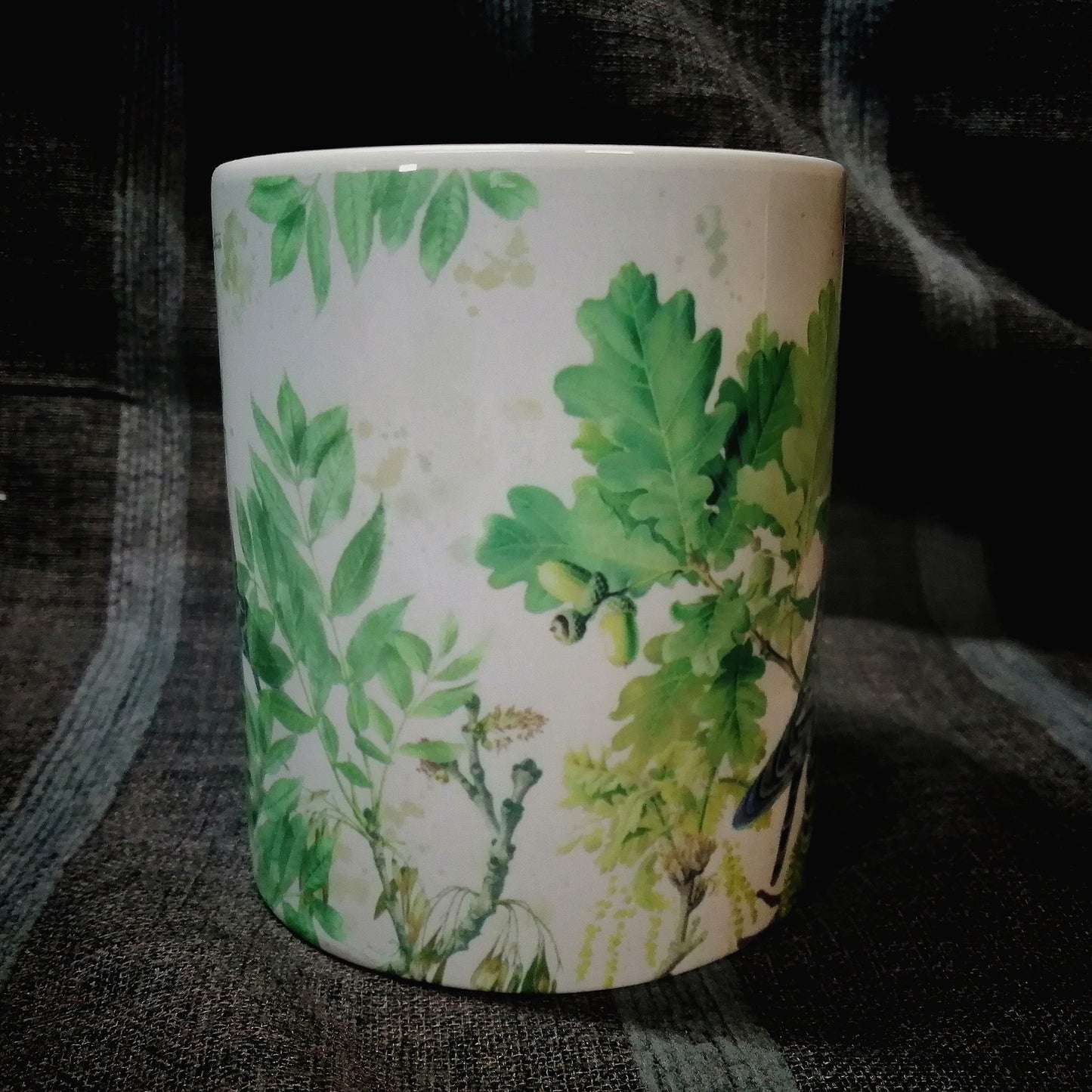 Vintage ceramic mug 11 oz - Nocturnal birds of prey -