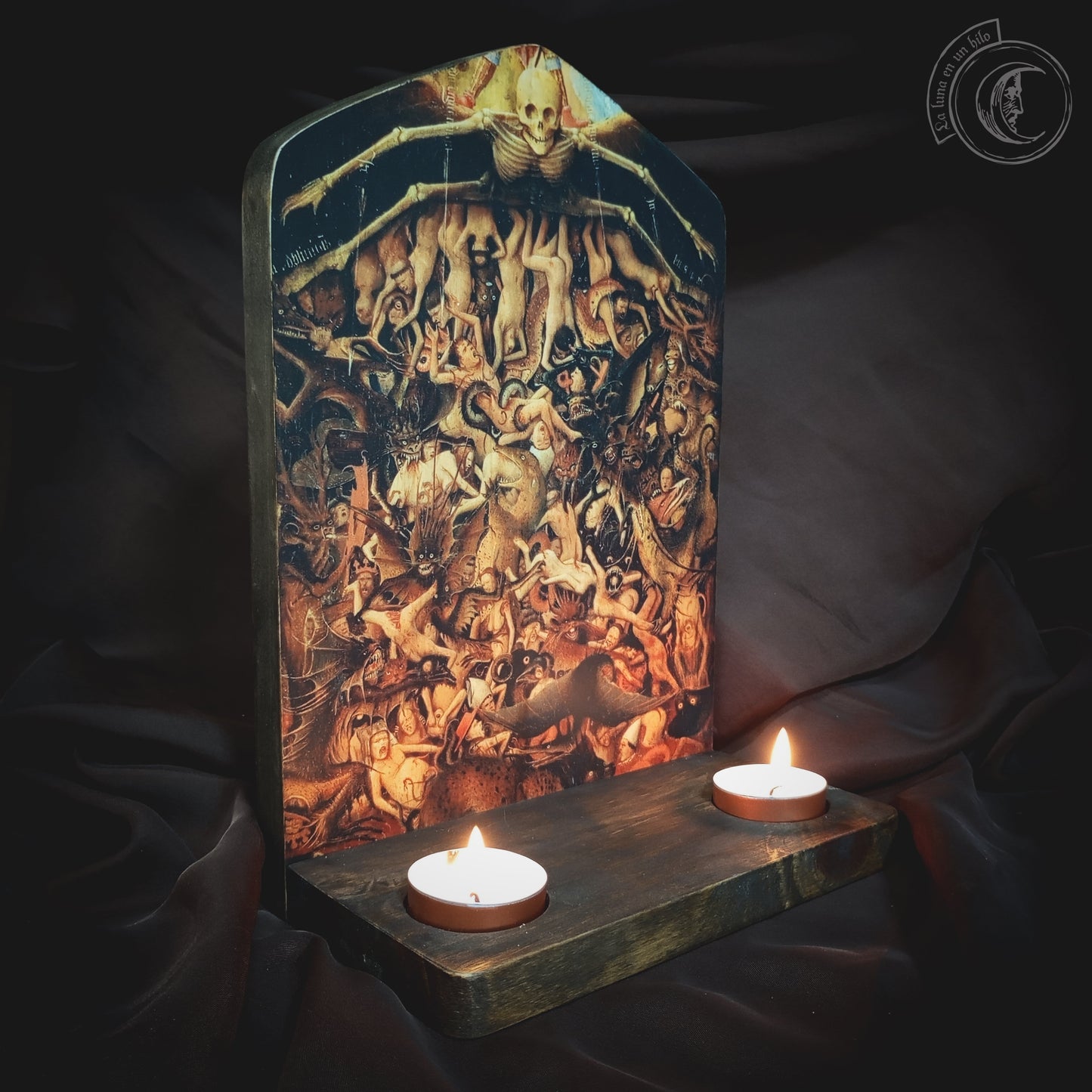Ritual Altar Candle holder - Last Judgement - Jan van Eyck (XV)