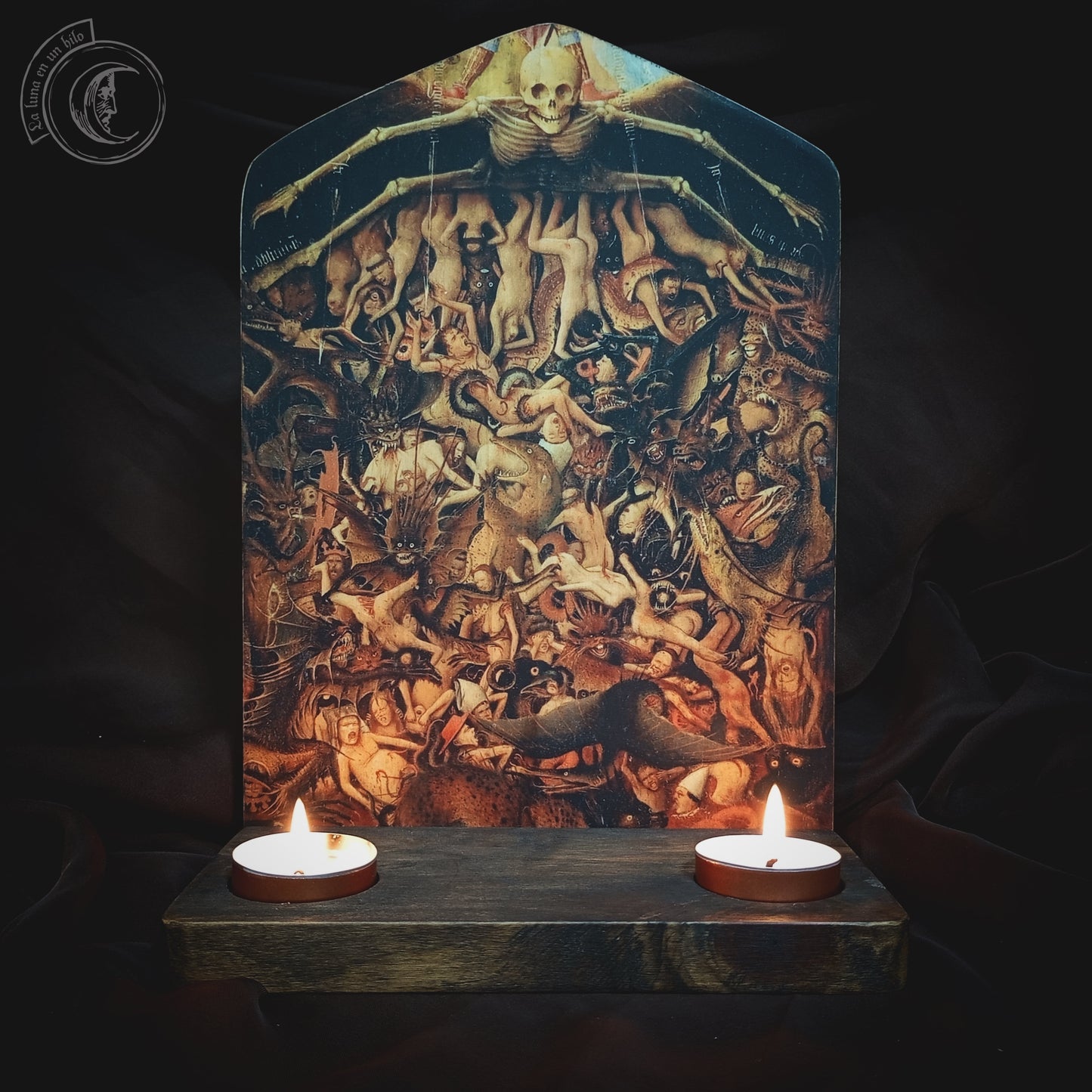 Ritual Altar Candle holder - Last Judgement - Jan van Eyck (XV)