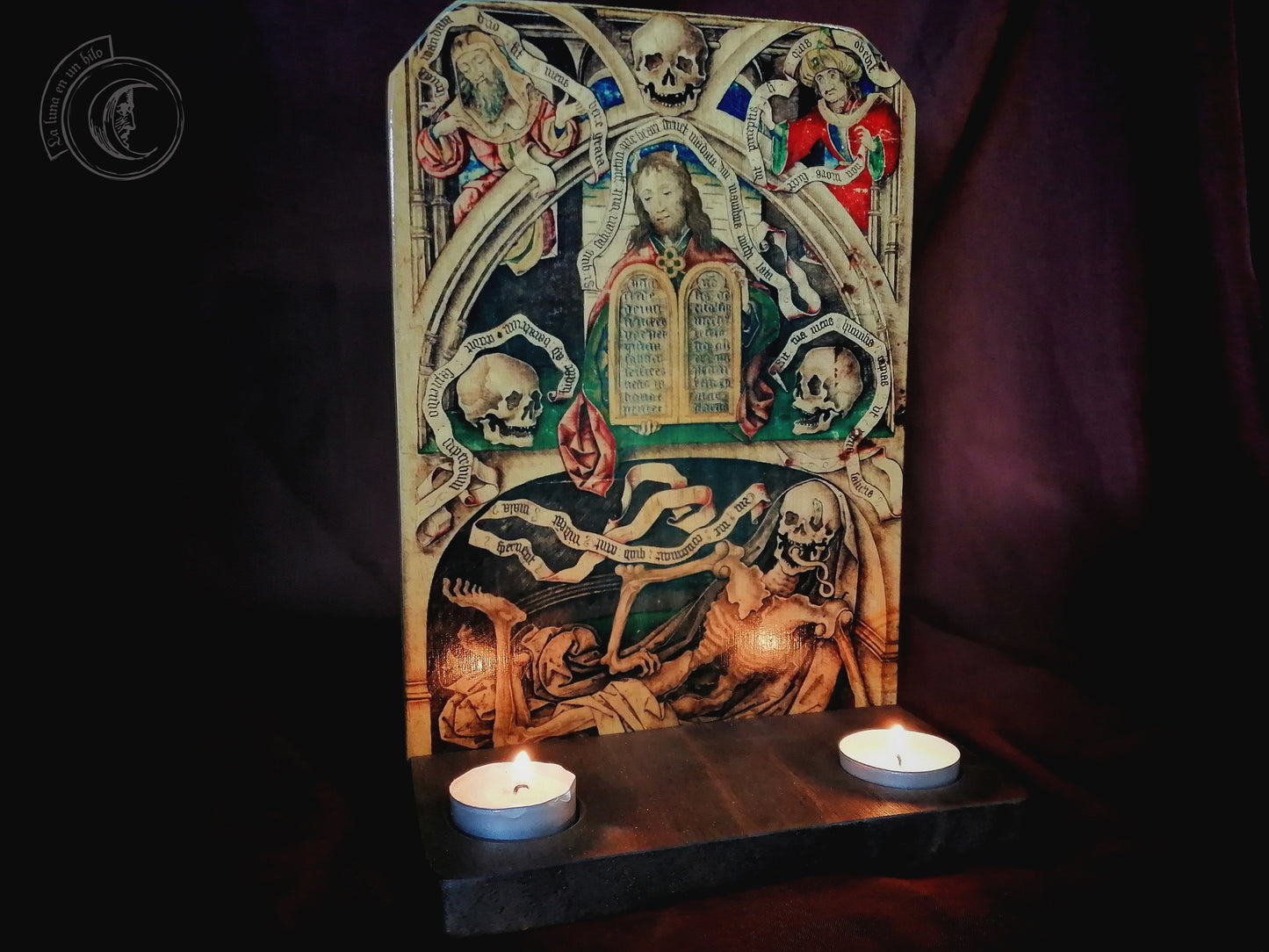 Ritual Altar Candle holder - Allegory of the Transience of Life - Master I. A. M. of Zwolle (XV)