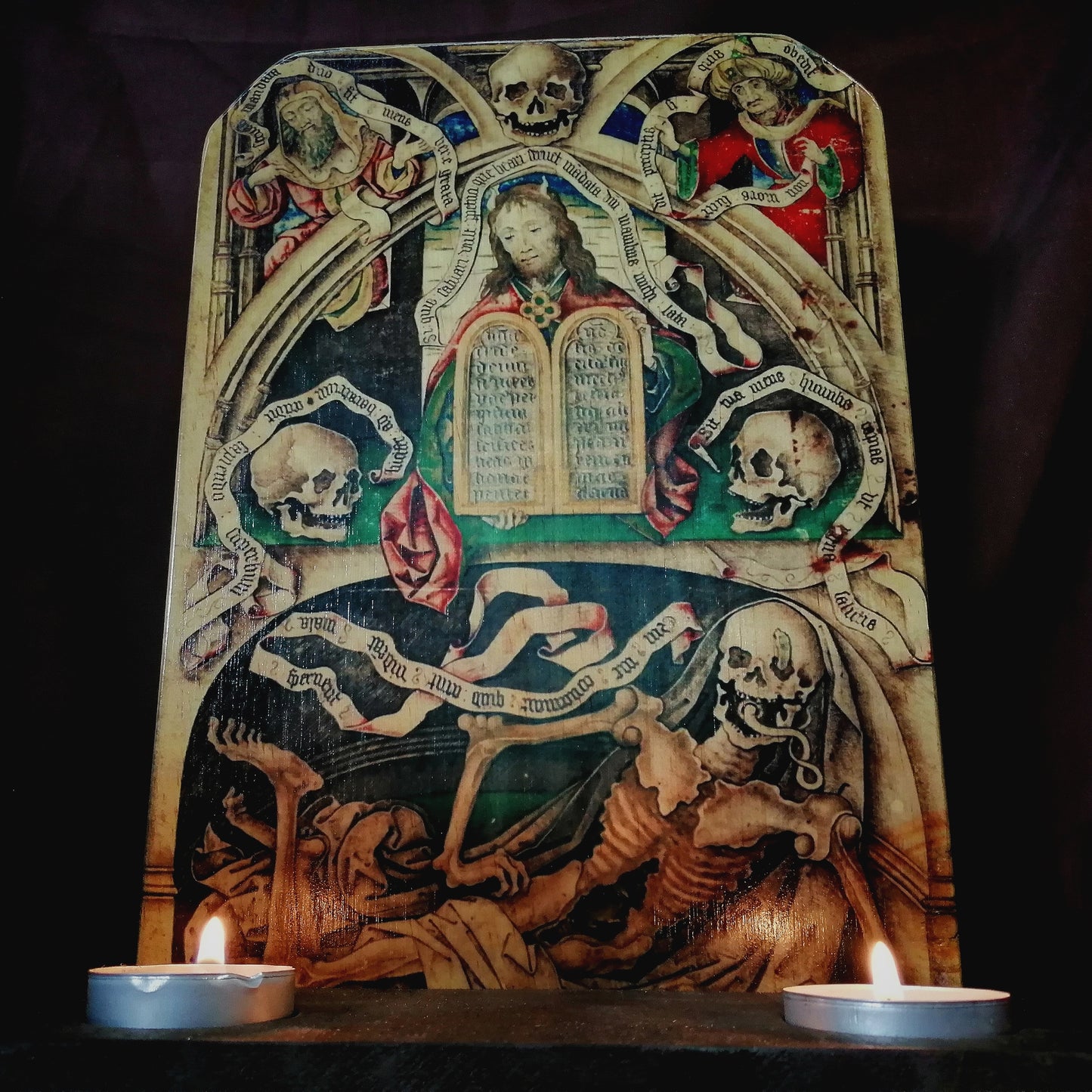 Ritual Altar Candle holder - Allegory of the Transience of Life - Master I. A. M. of Zwolle (XV)