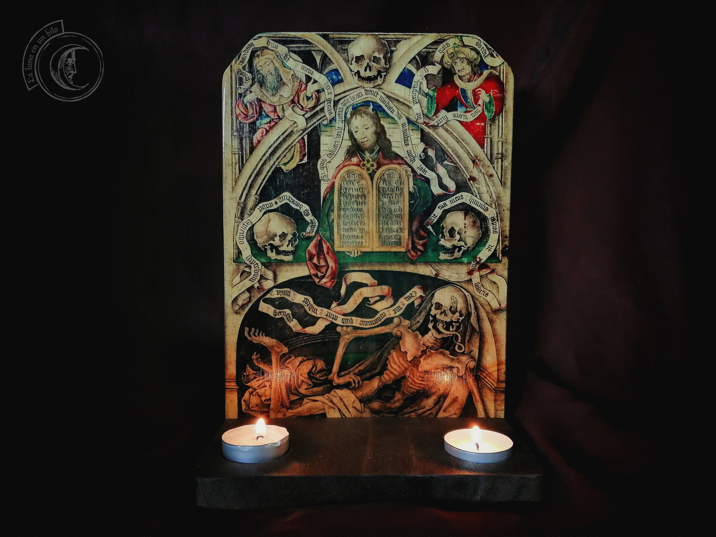 Ritual Altar Candle holder - Allegory of the Transience of Life - Master I. A. M. of Zwolle (XV)