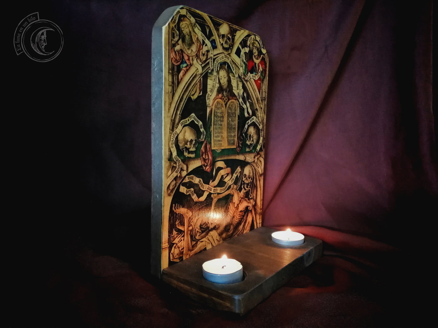 Ritual Altar Candle holder - Allegory of the Transience of Life - Master I. A. M. of Zwolle (XV)