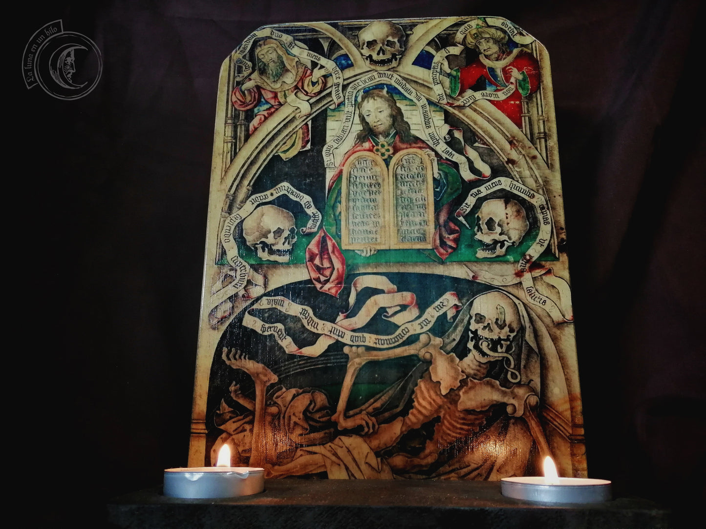 Ritual Altar Candle holder - Allegory of the Transience of Life - Master I. A. M. of Zwolle (XV)