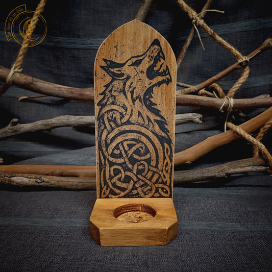 Fenrir Wolf - Wandkerzenhalter - Wikingerdekor