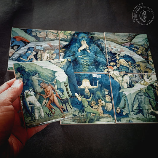 Keramikfliesen-Wandbild – Inferno von Giovanni da Modena