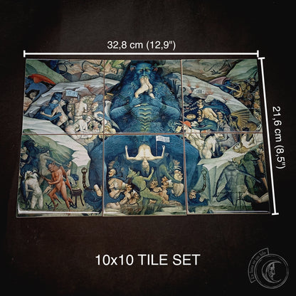 Keramikfliesen-Wandbild – Inferno von Giovanni da Modena