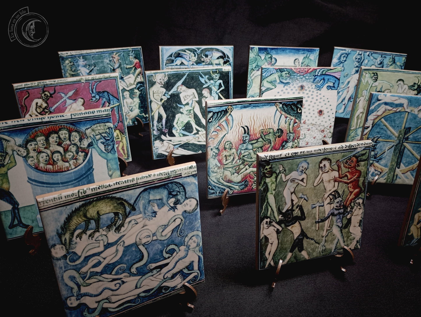 Medieval Demons FULL SET - 14x Ceramic Tile Decor