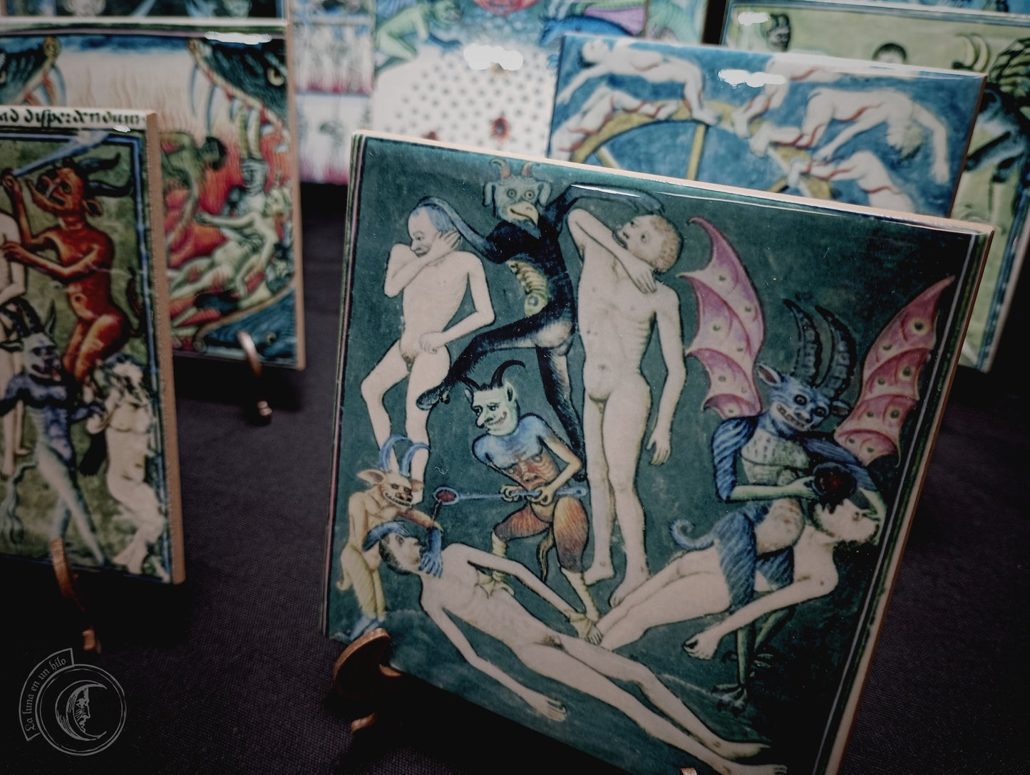 Medieval Demons FULL SET - 14x Ceramic Tile Decor