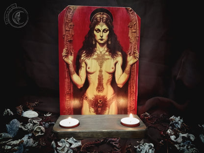 Ritual Altar, Candle holder, Lilith, Ishtar, Inanna,