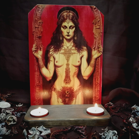 Ritual Altar, Candle holder, Lilith, Ishtar, Inanna,