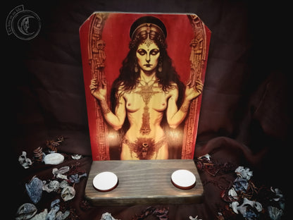 Ritual Altar, Candle holder, Lilith, Ishtar, Inanna,