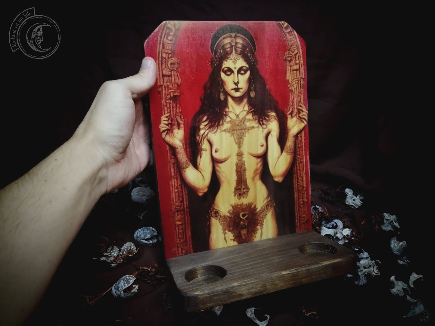 Ritual Altar, Candle holder, Lilith, Ishtar, Inanna,