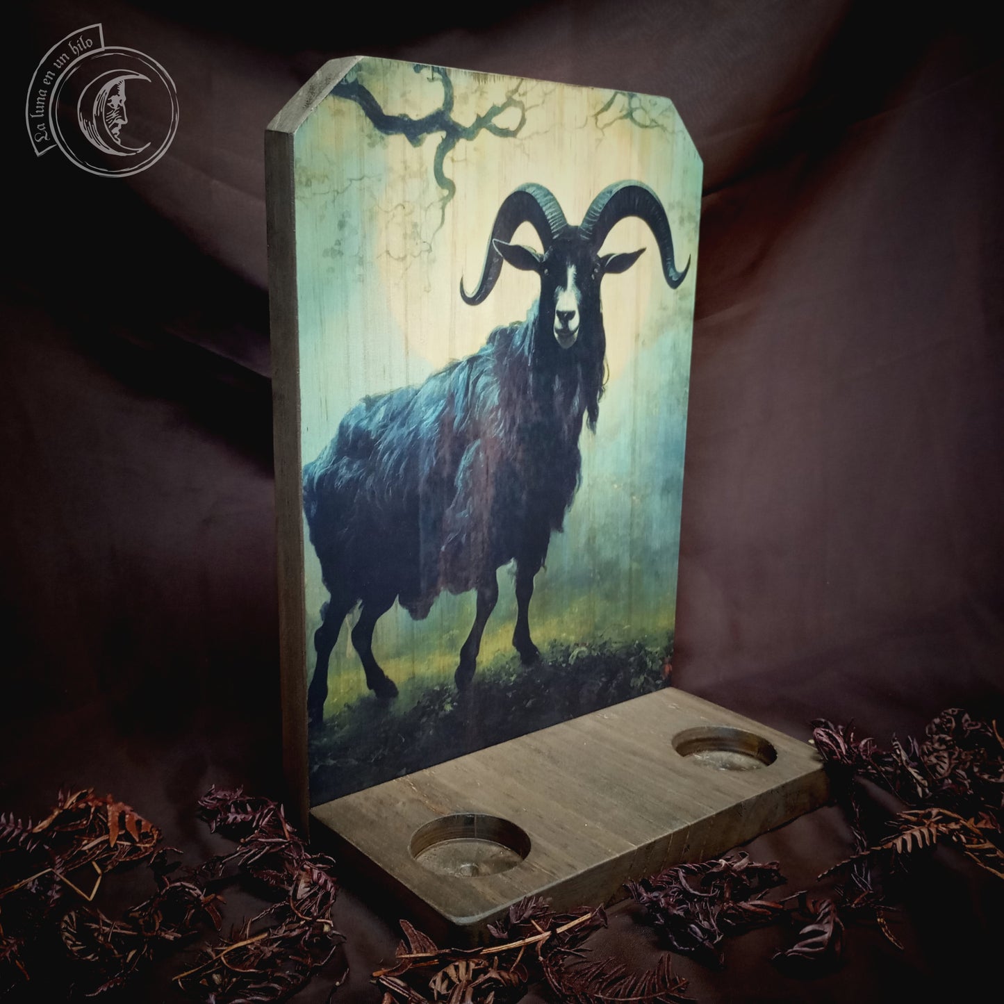 Ritual Altar Candle holder - Male Goat -