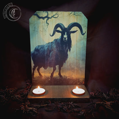 Ritual Altar Candle holder - Male Goat -