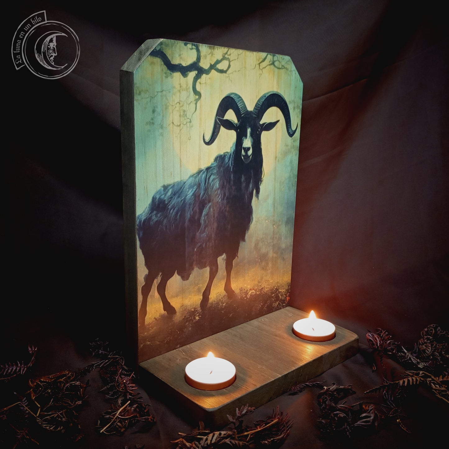 Ritual Altar Candle holder - Male Goat -