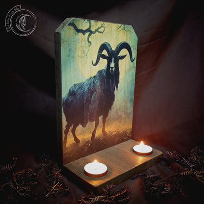 Ritual Altar Candle holder - Male Goat -