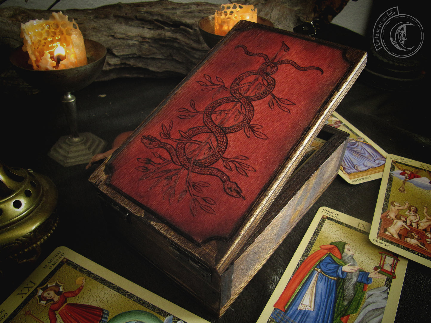 Tarot jewelry box - Rerum Sapientia Custos -