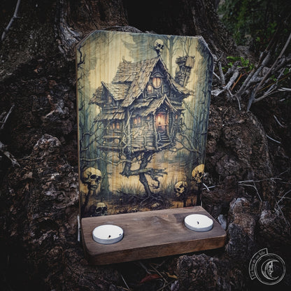 Ritual Altar Candle holder - Baba Yaga's Hut -