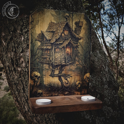Ritual Altar Candle holder - Baba Yaga's Hut -