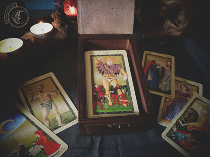 Tarot jewelry box - Thelema Ouroboros -