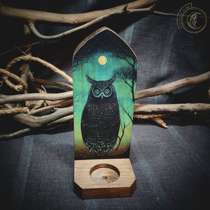 Mystic Owl - Wall Candle Holder -