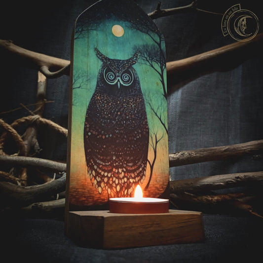 Mystic Owl - Wall Candle Holder -