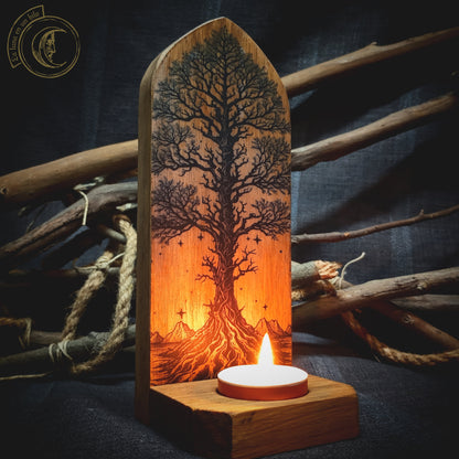 Yggdrasil, Tree of life - Wall Candle Holder -