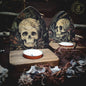 Set of 2 Candle holders - Skulls - Memento Mori