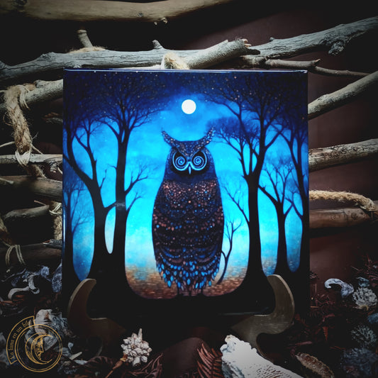 Mystic Owl - Ceramic Tile Decor -