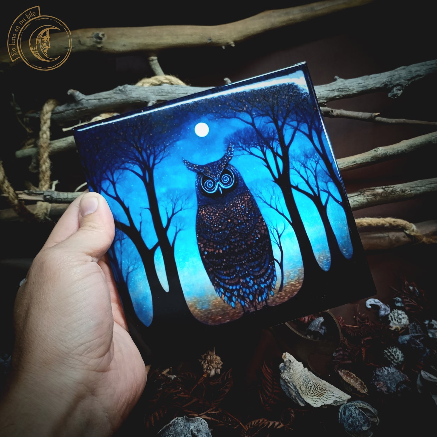 Mystic Owl - Ceramic Tile Decor -